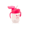 Vaso Antiderrame con Cañita Rosado 270ml