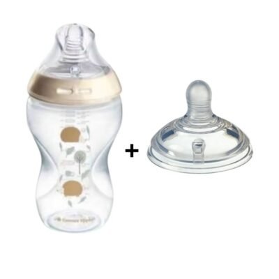 Biberón de 11oz con Tetina de 3 a 6m + Tetina de 6m+ - TOMMEE TIPPEE